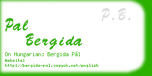 pal bergida business card